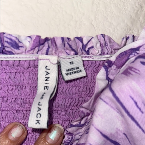 Janie and Jack Purple Floral Romper - Picture 6 of 6